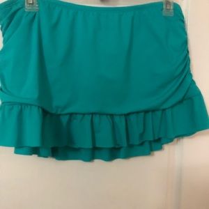 Plus size women ruffled swimming skirt bottoms